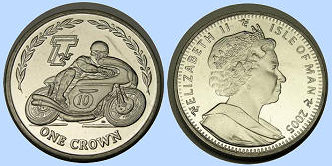 Munten Eiland Man met motorfietsen