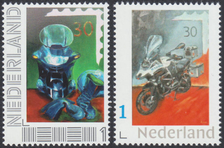 Persoonlijke postzegels met Jans motoren