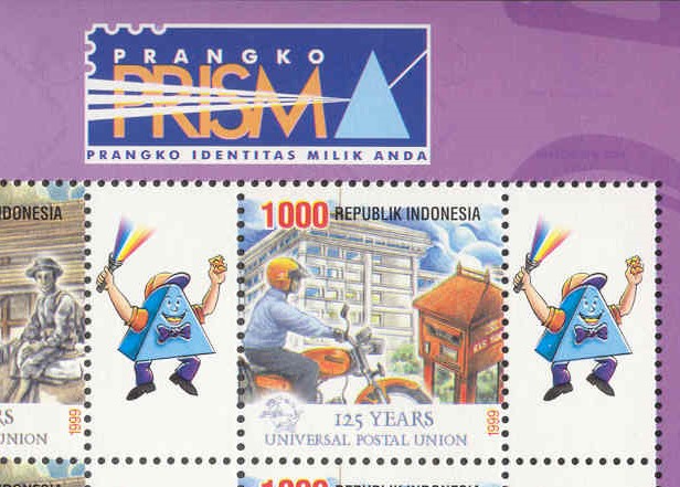 Persoonlijke postzegels Indonesi gedrukt door Prisma