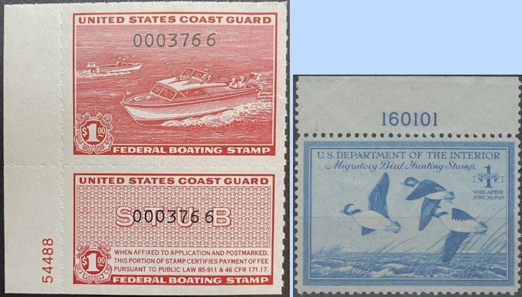USA Boating en Hunting Tax Stamps