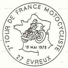 Stempel Frankrijk tgv. Tour de France voor motoren