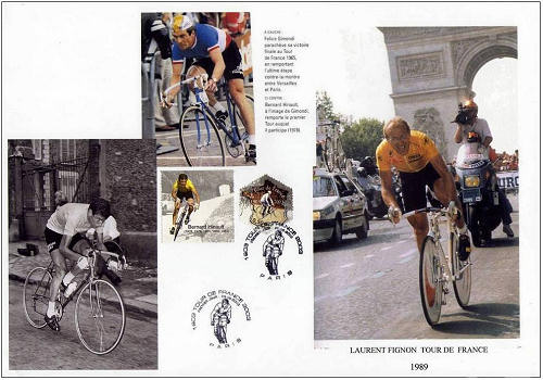 Voorbeeld van een herinneringsenvelop tgv. Tour de France