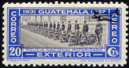 Zegel Guatemala nr. 1 - erewacht president Ubico