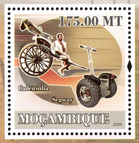 Postzegel Mozambique met afbeelding Segway