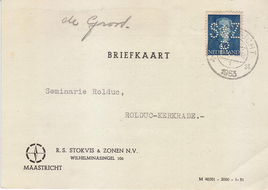 Briefkaart Stokvis Rotterdam