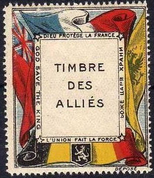 Franse Timbre Port met oorlogspropaganda