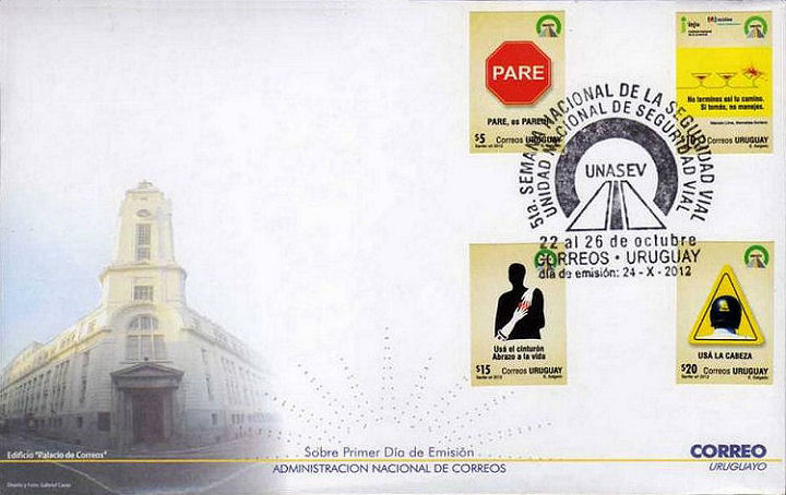 FDC Uruguay met 4 postzegels