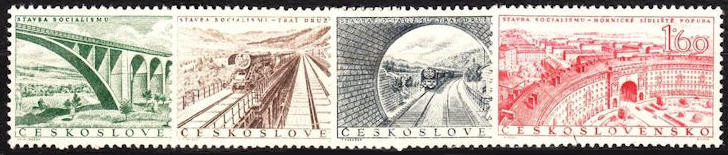 Serie postzegels Tsjecho-Slowakije 1955