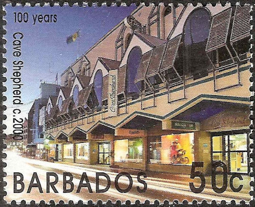 Postzegel Barbados tgv. 100 jaar Cave Sheperd