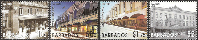 Serie postzegels Barbados tgv. 100 jaar Cave Sheperd