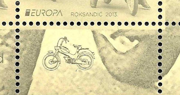 Tomos op velrand Europazegels 2013 Kroatië