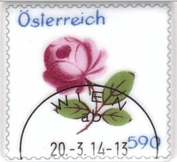 Porseleinen postzegel Oostenrijk