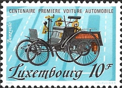 Zegel Luxemburg met Benz Velo
