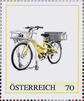 Persoonlijke zegel Oostenrijkse Post, met elektrische postfiets