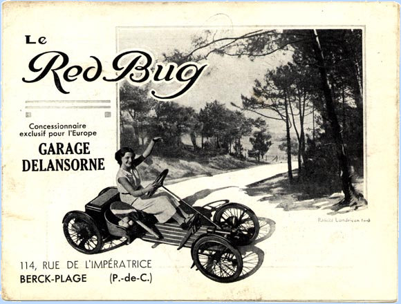 Folder voor de Red Bug elektrische auto
