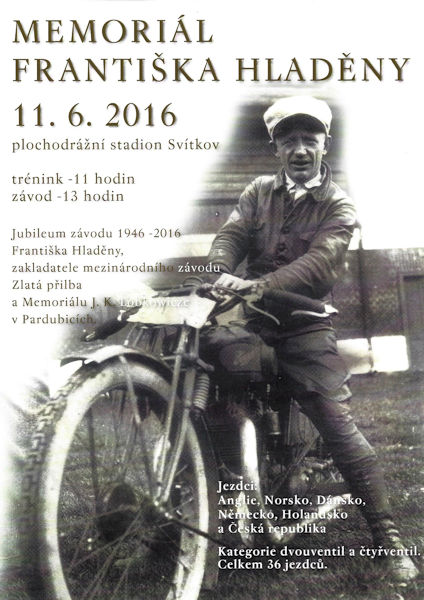 Poster Frantisek Hladeny memorial race