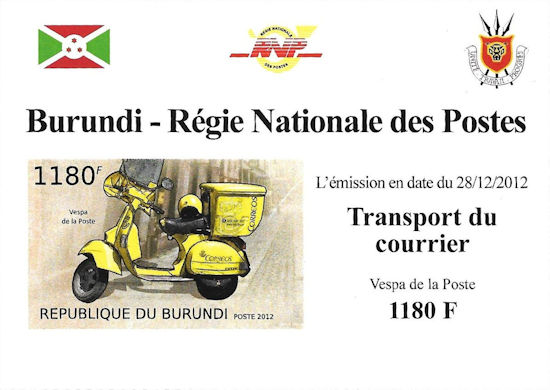 Burundi - blokje met Spaanse Postscooter