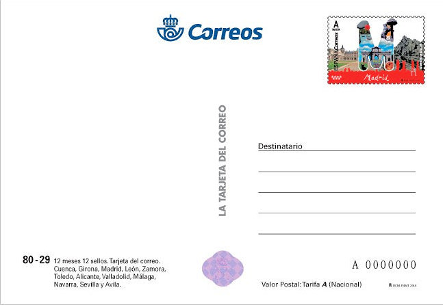 Postwaardestuk met provinciezegels Spanje, volgnummer 80-29