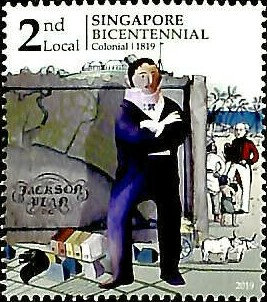 Postzegel Singapore Bicentennial