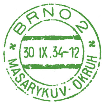 Poststempel Brno 1934