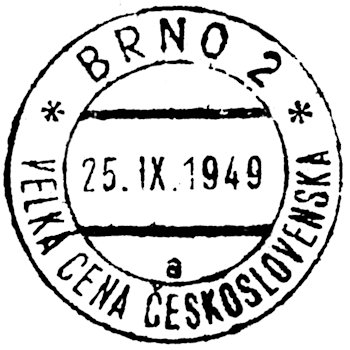 Poststempel Brno 1949