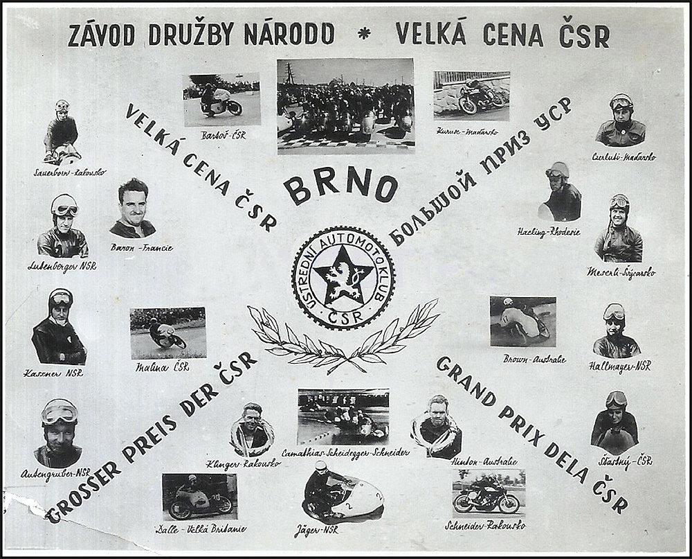 Promotieblad voor motor Grand Prix Brno 1934