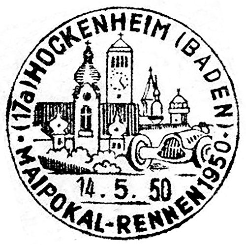 Duits poststempel Hockenheim Rennen 1950