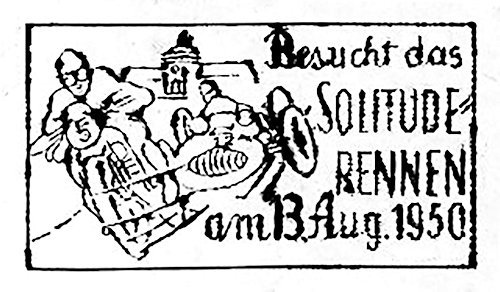 Duits poststempel Solitude Rennen 1950