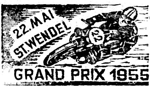 Duits poststempel St. Wendel Rennen 1955