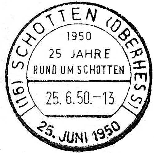 Duits poststempel Schotten Rennen 1950