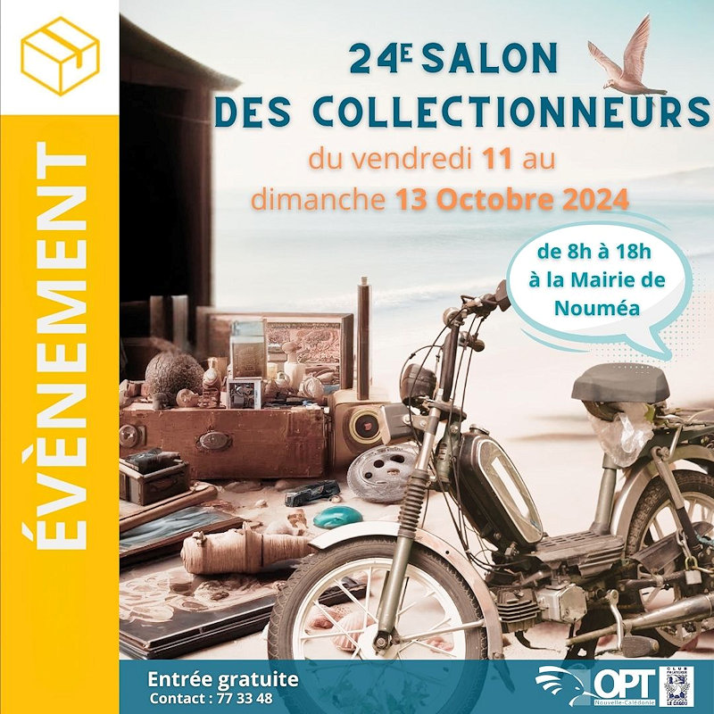 Poster voor de Salon de Collectioneurs 2024 in Nieuw Caledoni