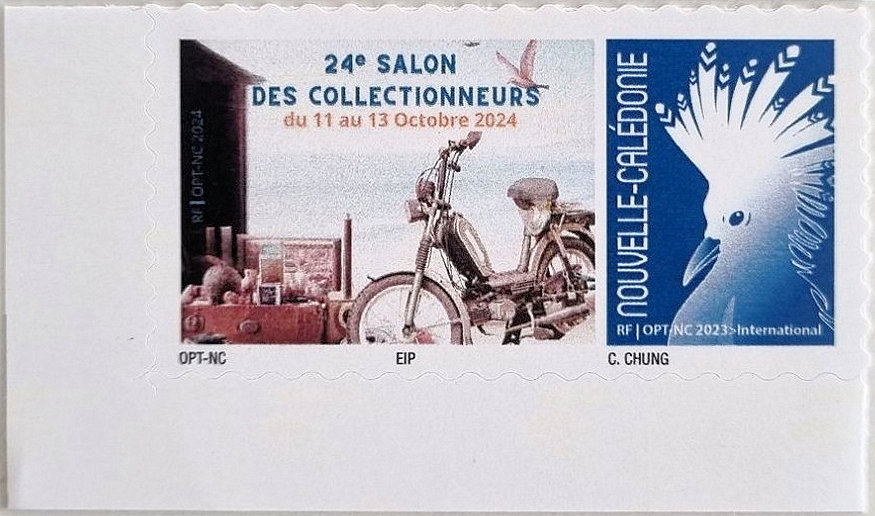 Postzegel uitgegeven t.g.v. de Salon de Collectioneurs 2024 op Nieuw Caledoni