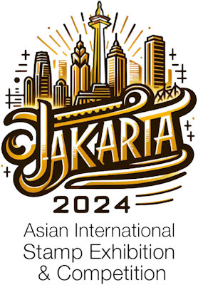 Logo van de Aziatische Internationale Postzegel Show en Competitie 2024 in Jakarta