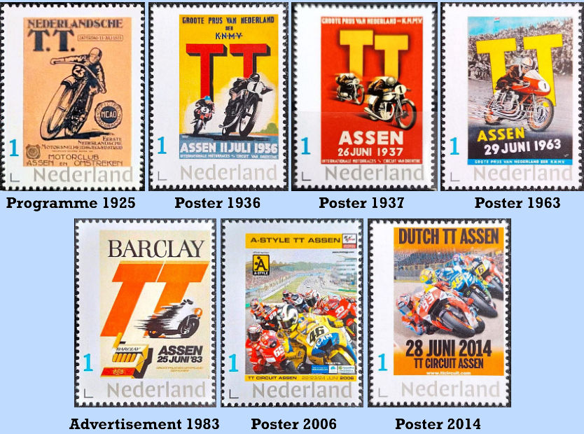 Persoonlijke postzegels tgv. 100 jaar TT Assen