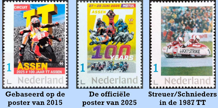 Persoonlijke postzegels tgv. 100 jaar TT Assen