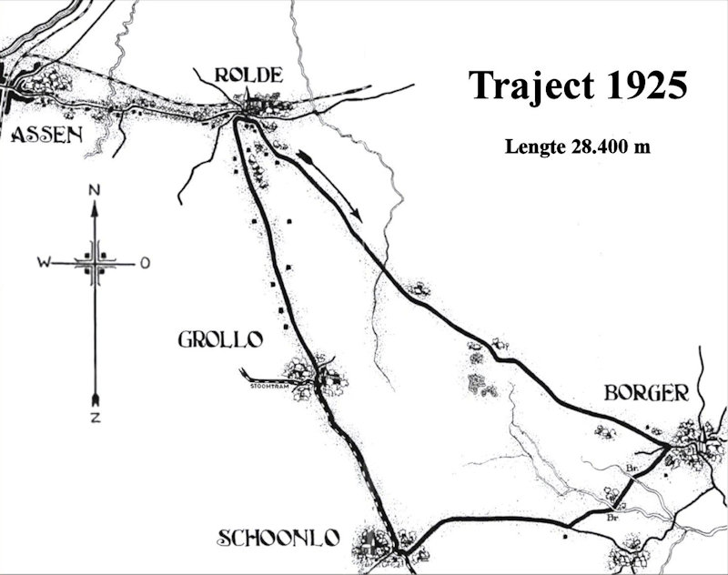 Het circuit van de eerste TT Assen in 1925