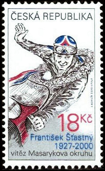 Postzegel Tsjechië met Št'astný