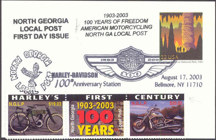 Envelop met speciale stempeling North Georgia Local Post