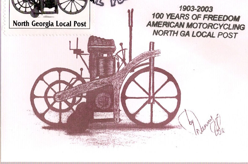 Detail artwork op envelop North Georgia Local Post