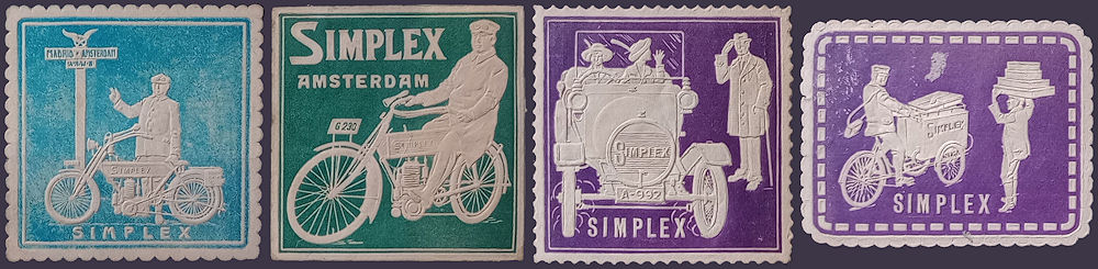 Simplex sluitzegels, circa 1913