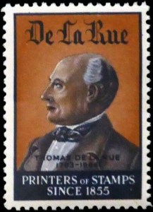 Postzegel met afbeelding van Thomas De La Rue