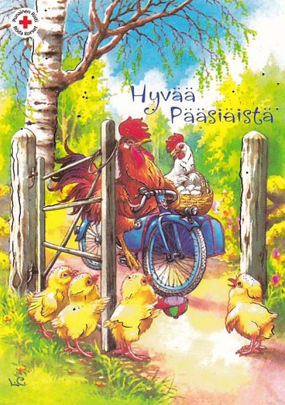 Finse Rode Kruis paaskaart