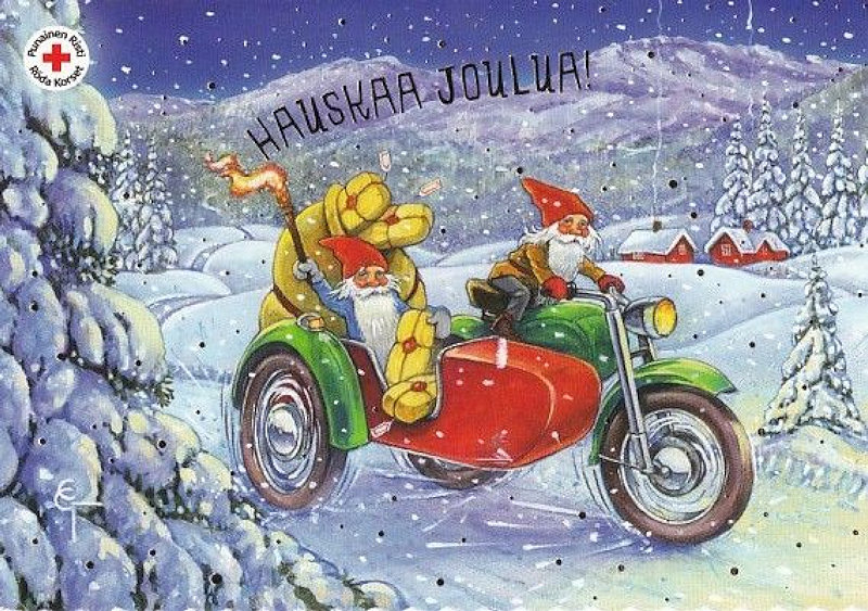 Finse Rode Kruis kerstkaart
