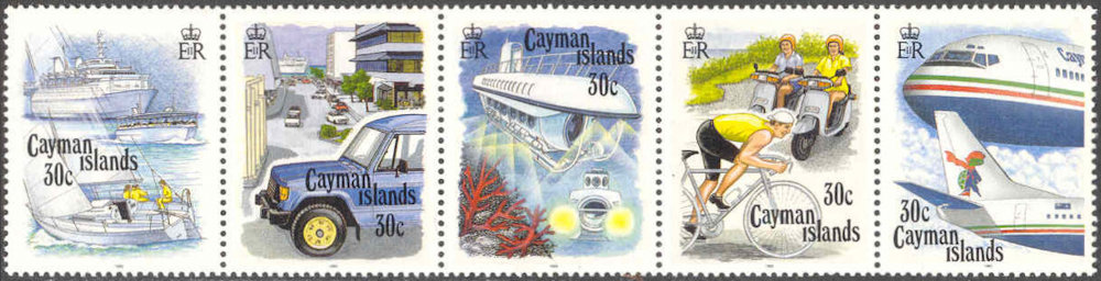 Postzegelserie Cayman Islands toerisme