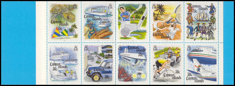 Postzegelboekje Cayman Islands toerisme
