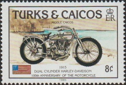 Postzegel Turks & Caicos Islands Harley-Davidson 11-C
