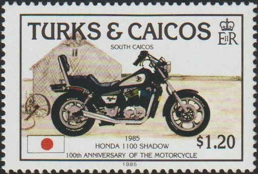 Postzegel Turks & Caicos Islands Honda Shadow