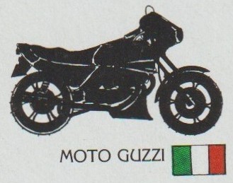 Detail met Moto Guzzi uit postzegelblok Turks & Caicos Islands