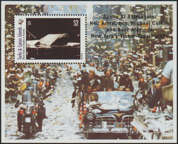 Postzegelblok Turks & Caicos Islands Apollo 11