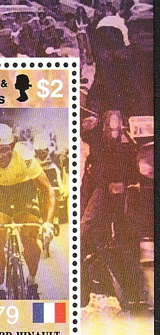Postzegelblok Turks & Caicos Islands Bernard Hinault